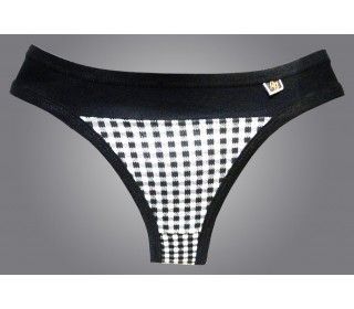 Calcinha Tanga Microfibra xadrez